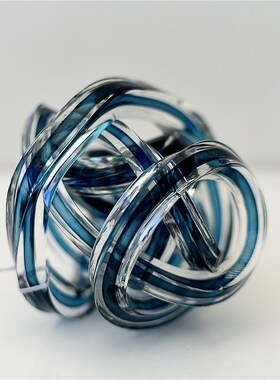 每周一三五10点上新/创意简约现代彩色玻璃麻团摆件民宿台面装饰