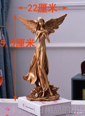 正品欧式雕室塑天使神人物女摆件家居办公客厅装饰品礼电视书柜艺