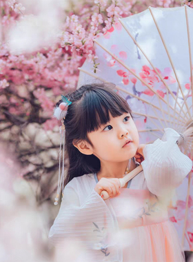 儿童纯手工油纸伞女古风绸布古典舞蹈跳舞演出古装汉服摄影道具伞