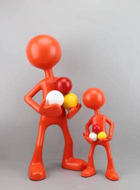 现代创意橙0686色板托球房物摆件样房办公室书客厅电视柜人家居装