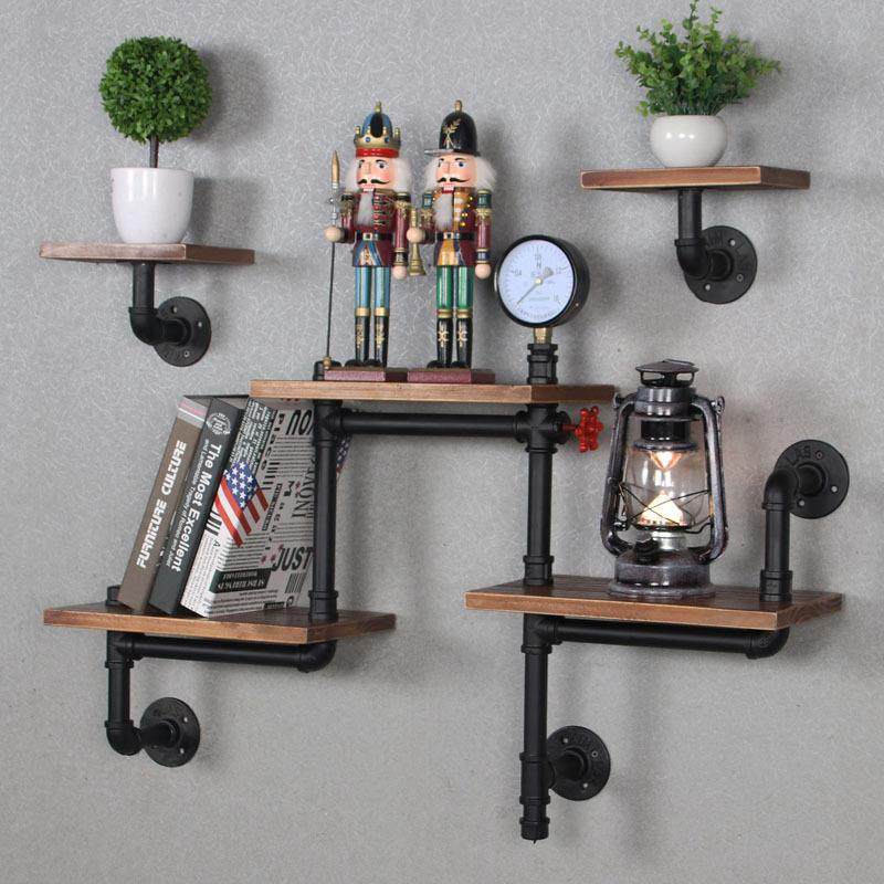 loas061602f物t铁艺墙上置架客挂厅书装饰花架墙壁复古壁墙面隔板,淘宝优惠券,粉丝福利购,淘宝优惠卷