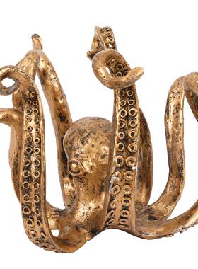 新园品章鱼雕塑爪八鱼家居摆树脂章鱼摆件件客厅花景观海洋美陈装