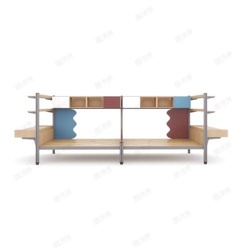 双人两间上下两连体能MH00013人位床多功矮床学习桌衣柜 - 图3