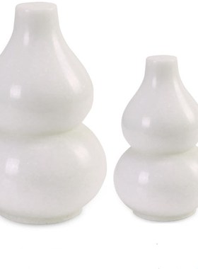 白玉石实心汉白玉葫芦客厅玄关书房办公室工艺装饰摆件家居饰品