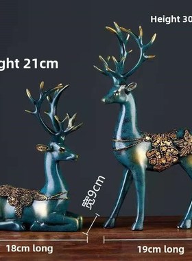 采购产品创意装饰,梅花鹿工艺品,电视B柜,家庭办公室,客厅,入口大