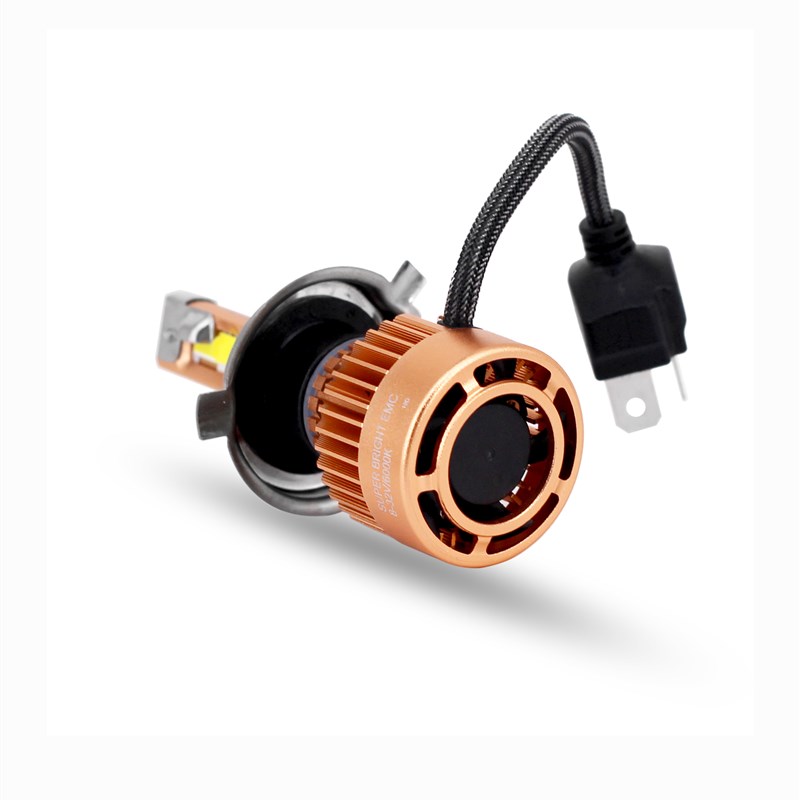 石栏摩托车灯LED大灯S2踏板车三阳巡弋300改装黄龙250/300超亮H4 - 图2