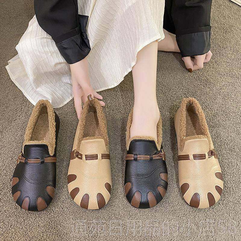 正品老北京棉鞋女滑绒保暖中老冬年妈妈鞋一脚蹬软底豆豆鞋防二棉,淘宝优惠券,粉丝福利购,淘宝优惠卷