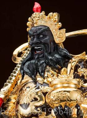 正品黄铜武财神赵公神像居摆正财神赵公元帅财神骑虎像家家件用明