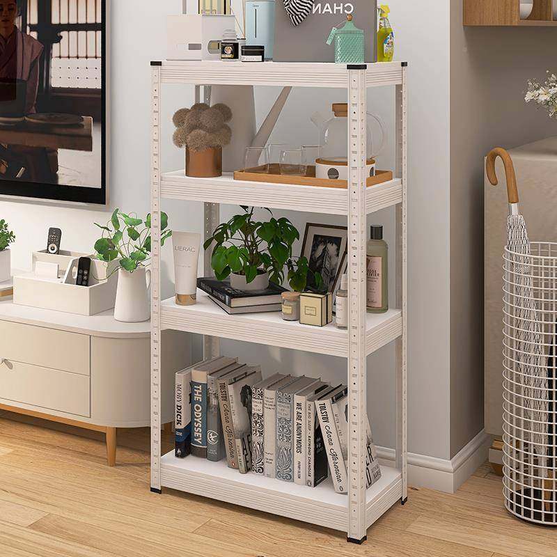 N视电视柜旁5峰白色电柜旁置物架落地多层花铁架阳艺轻奢客厅书架,淘宝优惠券,粉丝福利购,淘宝优惠卷