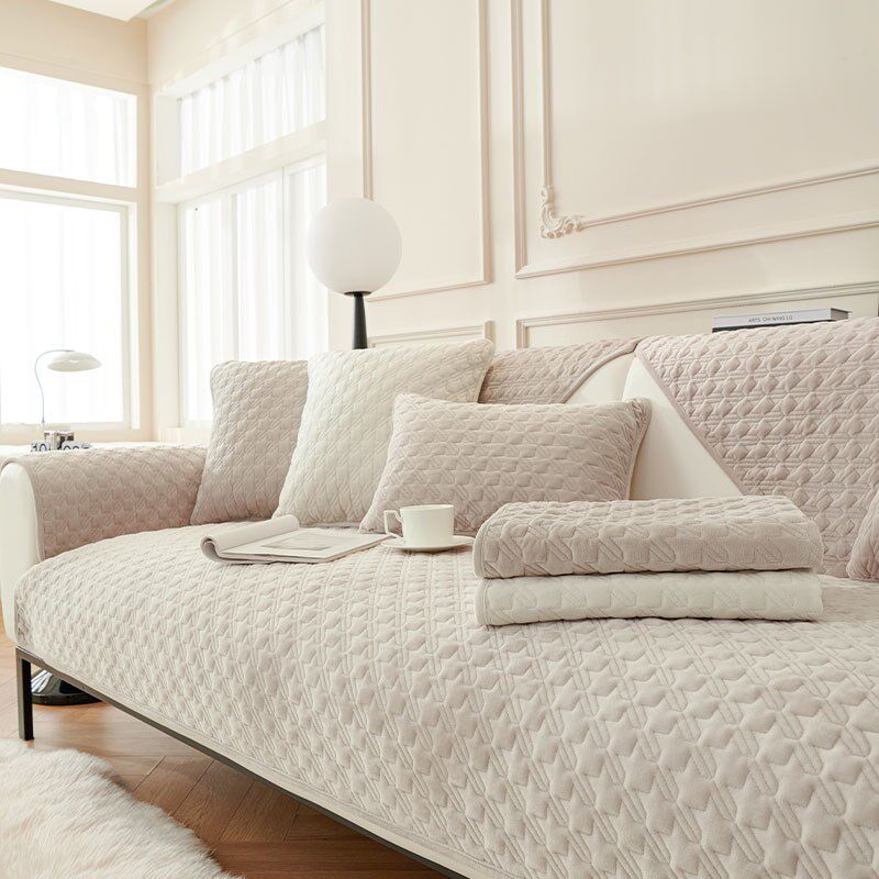 沙发垫冬季新款2023加厚毛绒现代简约高端防滑真皮沙发套罩盖布巾,淘宝优惠券,粉丝福利购,淘宝优惠卷