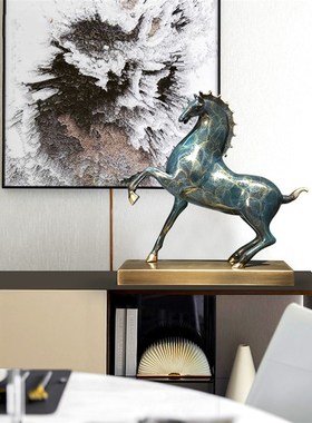 弗朗德马到成功铜唐马工艺品摆件客厅酒柜玄关办公室乔迁开业礼品
