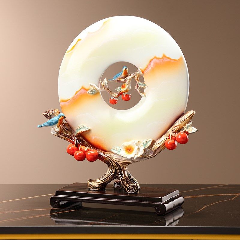 事事如意柿子平安扣摆件高档客厅玄关电视柜新房装饰品树脂工艺品,淘宝优惠券,粉丝福利购,淘宝优惠卷