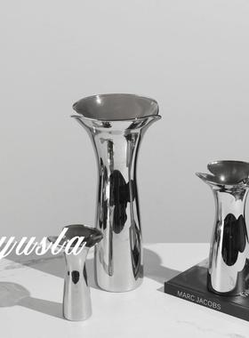 简约客茶几玻插QCU墅干花瓶餐厅吧厅台柜样板间别花器摆璃件软装