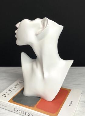 树抽象人头摆件饰展示架品展质珠宝示首道具样板CED房陈列装脂饰