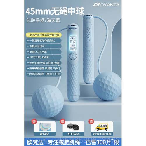 正品绳跳绳减肥无专用成人健身运动室燃脂计数绳器负内重款专业女 - 图0