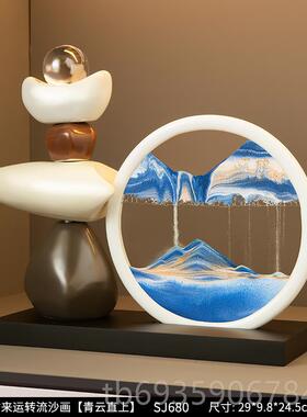 正品时装来运转流沙画摆公件客厅电视柜酒柜玄品关轻奢高档高级饰