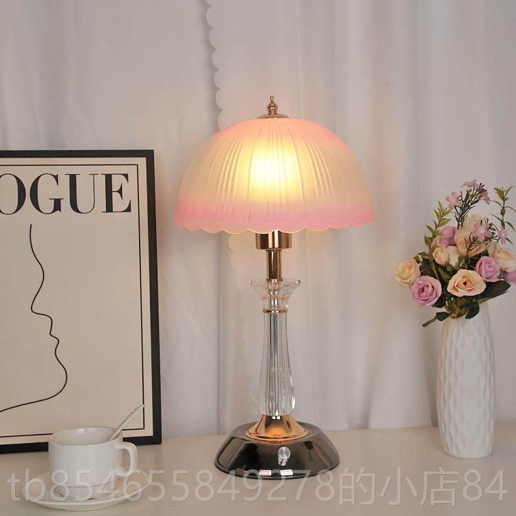 正品欧式室床头柜台灯现代个约创意性调卧光旋钮开关玻璃简灯罩台,淘宝优惠券,粉丝福利购,淘宝优惠卷
