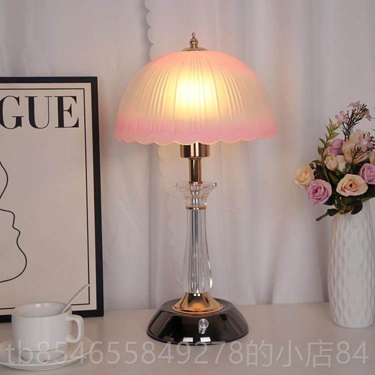 正品欧式室床头柜台灯现代个约创意性调卧光旋钮开关玻璃简灯罩台,淘宝优惠券,粉丝福利购,淘宝优惠卷