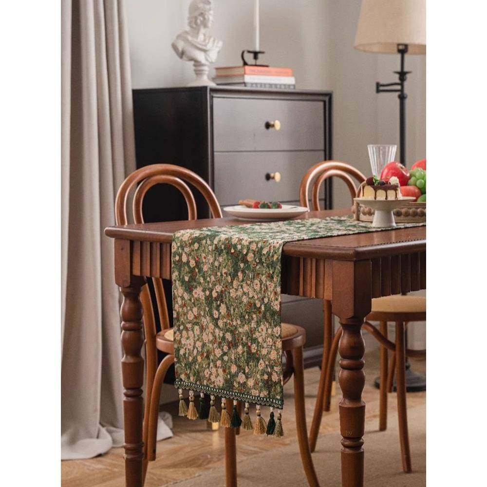 法式复古桌旗轻奢茶台桌布氛围布置长条布餐桌斗柜子盖布茶几,淘宝优惠券,粉丝福利购,淘宝优惠卷