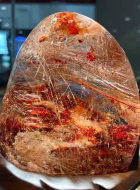 天然巴西彩幽灵发晶·水晶随行原石原色原味发晶水晶幽灵摆件