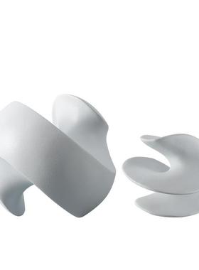 密度家居现代简约黑白哑光树脂抽象旋扭装饰圆球摆件卧室酒柜饰品