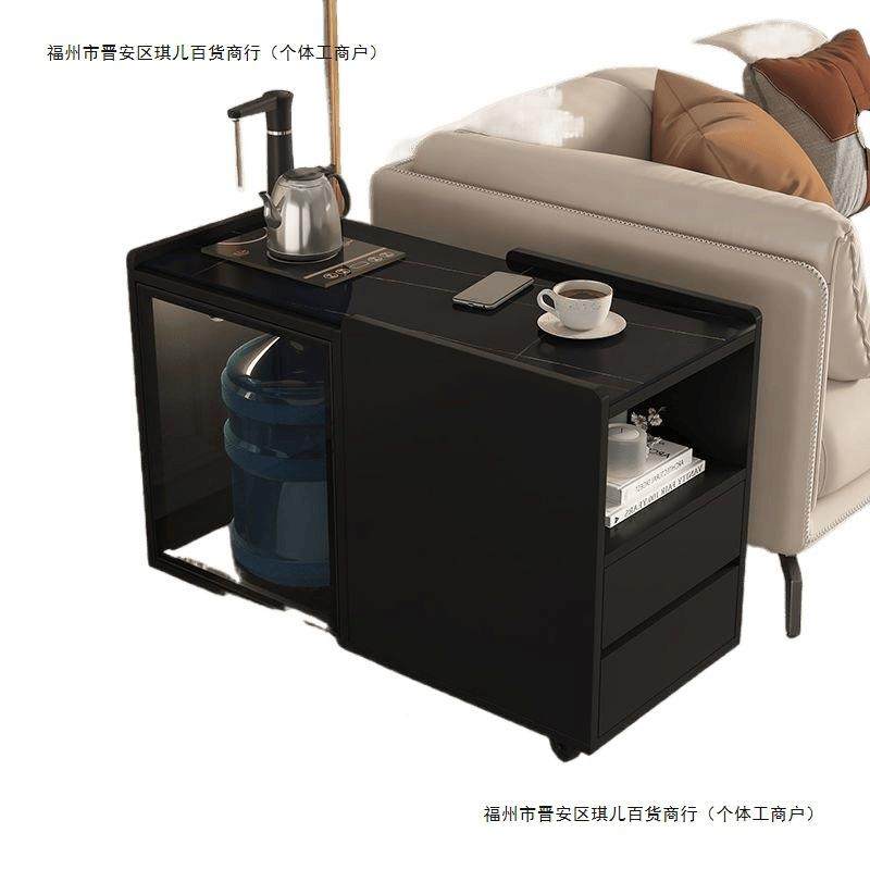 现简约轻奢客厅无品牌/家用侧边柜角几岩板木沙移发代边柜实可动,淘宝优惠券,粉丝福利购,淘宝优惠卷