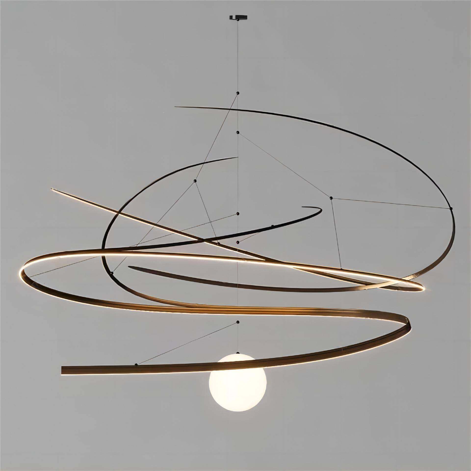 厅l吊灯创970意异形空设计师复式楼别墅中oft长吊客灯酒店大堂非,淘宝优惠券,粉丝福利购,淘宝优惠卷