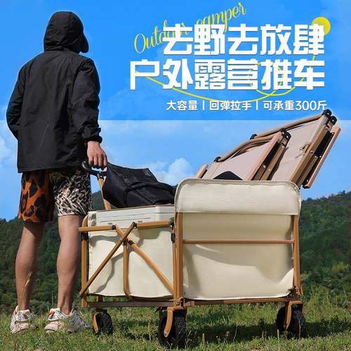 户外营推车ZT-00651可折叠野营拖桌板摆摊户外折叠超大容量营手露 - 图1