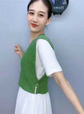 【针织马甲】套头针织披肩夏季新款百搭时尚外搭空调披肩外搭披肩