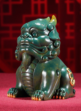 黄铜门头狮摆件  办公室桌面书房客厅摆件 装饰品礼品铜工艺礼品