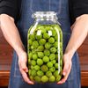 Glass wine bottle, household green plum and bayberry fruit wine, special buckle sealed jar 10 catties with faucet, high-end wine jar