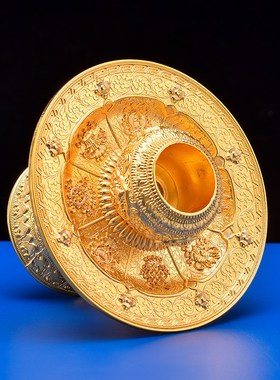 藏式高脚白瓷贡碗佛前供盘八吉祥供水碗供斋碗果盘托盘供水杯摆件