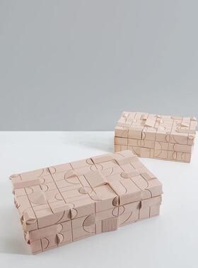 现代简约创意GD-H238米色首盒收纳装饰饰样盒板房售楼处衣帽间衣