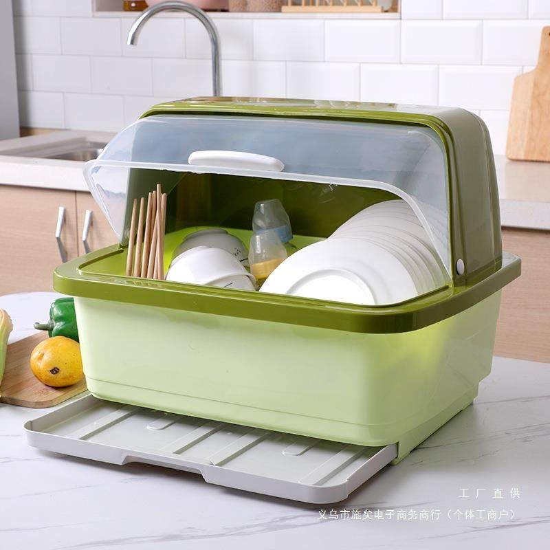 大号碗碗碟厨房筷碗收纳盒TJH带盖柜收纳箱碗盘沥水篮子装碗筷防,淘宝优惠券,粉丝福利购,淘宝优惠卷