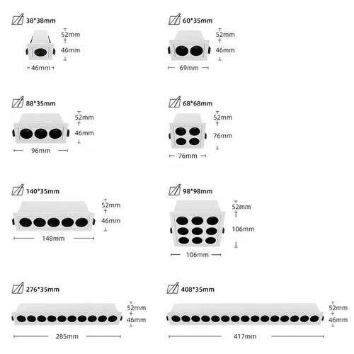嵌入式led线条灯客厅高端无主灯家用设计格栅条形灯长条射灯中性 - 图2