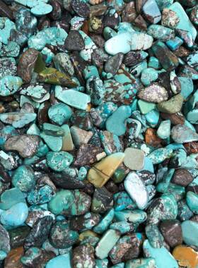 天然绿松松石水晶碎石消磁摆件家居花盆鱼缸石装饰品直销