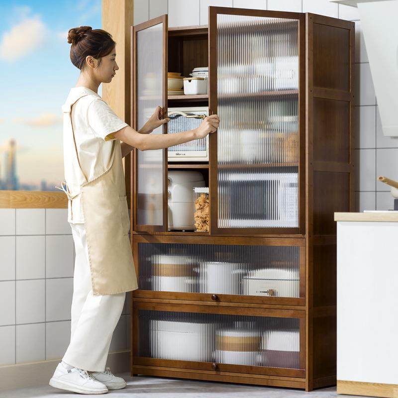 厨房置物架落地多层储物柜微波炉烤箱收纳置物柜多功能碗柜餐边柜,淘宝优惠券,粉丝福利购,淘宝优惠卷