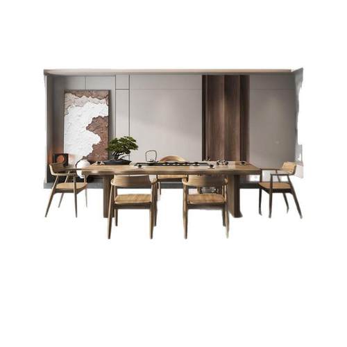 现简约实木茶椅桌新中式功代夫家用客厅茶台办公室喝泡LST茶桌组 - 图3