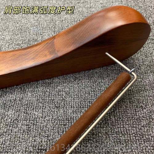 正品实木西装衣架宽肩变形防服衣架西实木无痕定做木质挂架高定衣 - 图0