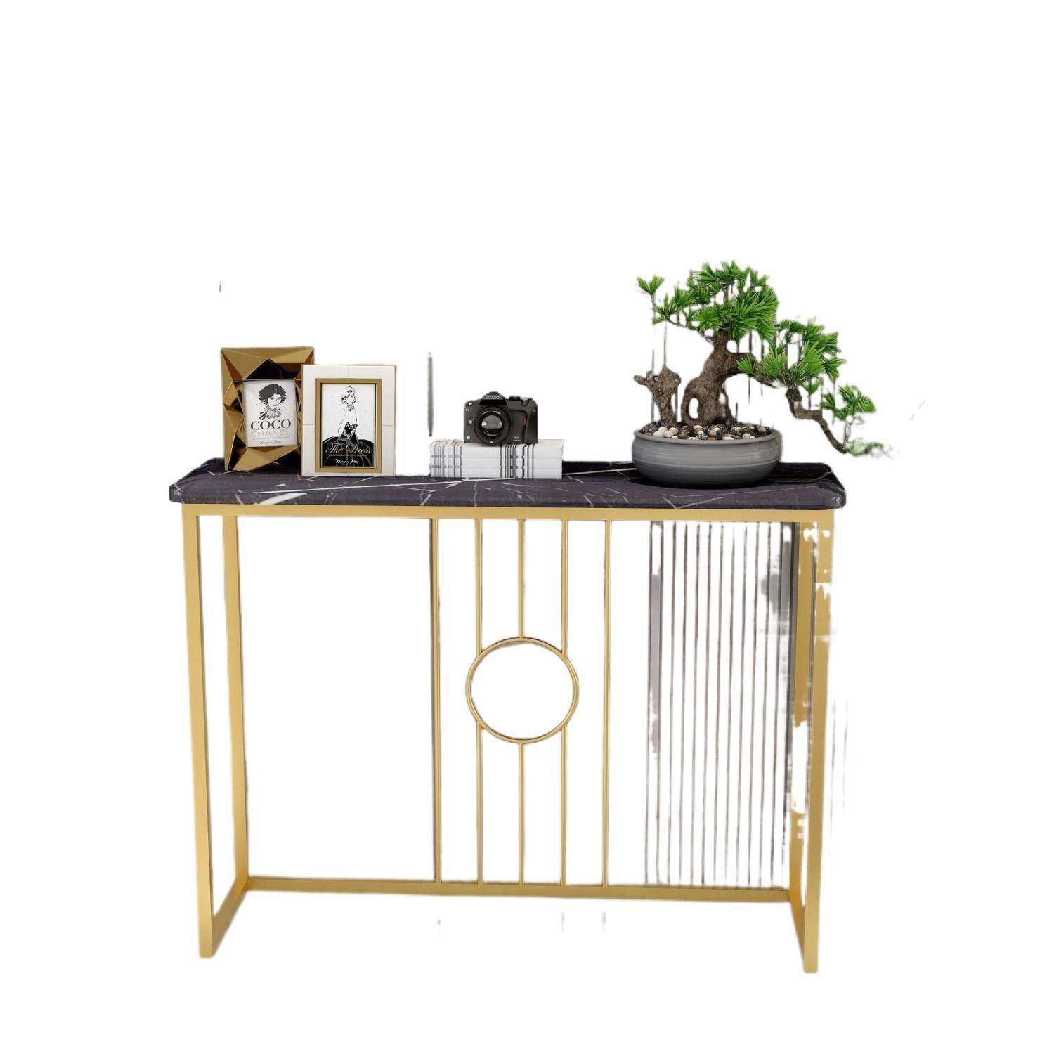 玄关台轻奢简约现代玄关桌靠墙走廊入户客厅置物桌端景玄关条案台 - 图3