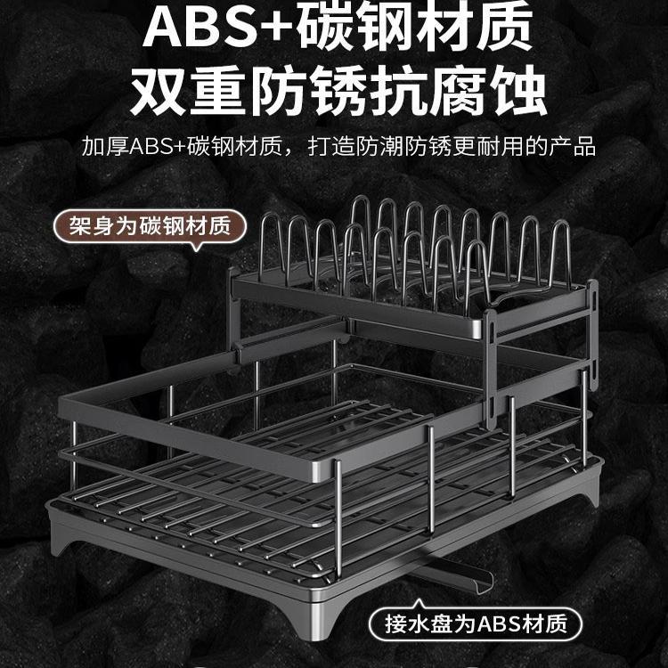 德国碗架不锈钢厨房置物架自排水碗筷餐具篮家用碗碟沥水架收纳架 - 图1
