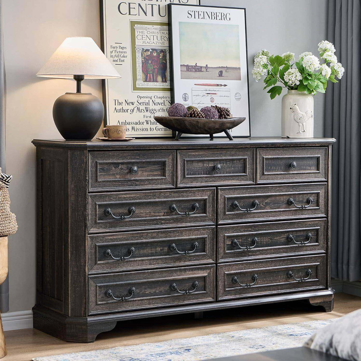 实木代五斗柜现简家用收纳柜卧斗室WRV抽约屉式多功能储物柜五橱,淘宝优惠券,粉丝福利购,淘宝优惠卷