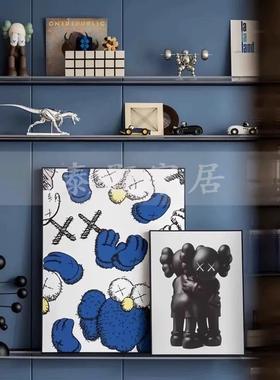 现LZI代简约样板儿柜童房书书架房饰画挂画公仔玩装偶组合摆件