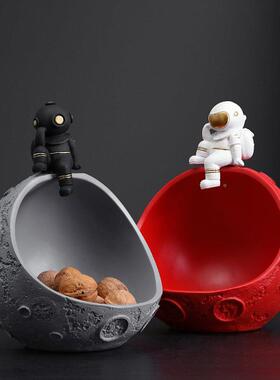 创意宇员果盘摆FXE钥收纳盒糖果零食航盘北件欧玄关客厅桌面装饰