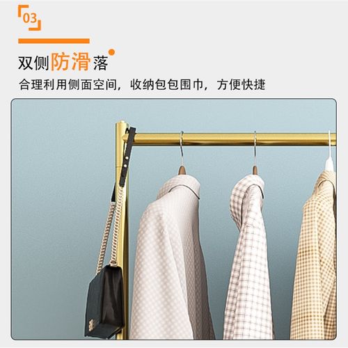 服装店展示架落地式可伸缩龙门架女装专用简易货架折叠升降挂衣杆 - 图1