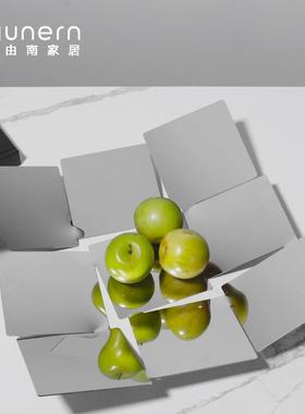 现房轻UPV奢面不锈钢九宫格水果桌盘摆代件样板间创意艺术软装饰
