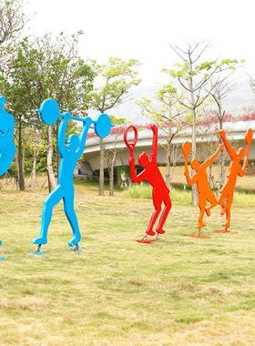 户CPA外运动剪跑步人物雕塑摆件玻璃钢美影陈校公园体育馆场广学