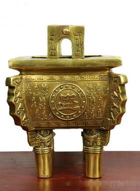 黄铜盛鼎 宝鼎摆件四方财源于一鼎盛字铜鼎工艺礼品摆件