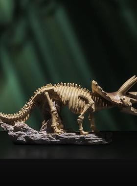 北欧仿真三角龙创意动物树脂工艺品摆件客厅玄关电视柜装饰工艺品