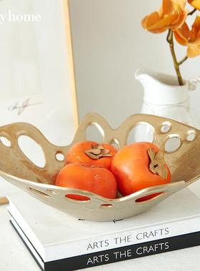 铝迪饰斯凯印度进口制创意花器摆托0585I+01盘装碗客厅样板间居家